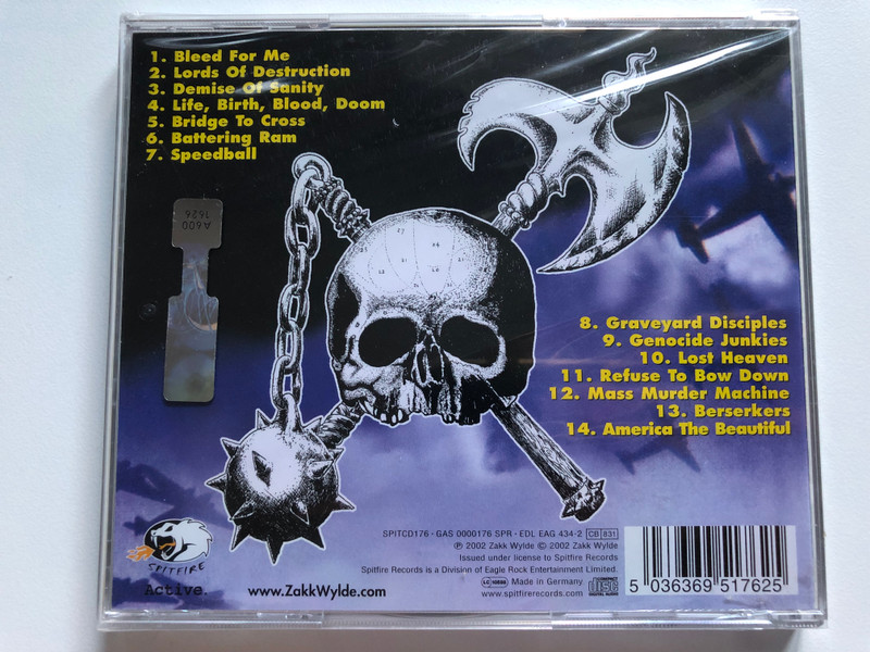 Black Label Society - 1919 Eternal - Featuring Zakk Wylde / Spitfire Records Audio CD 2002 / SPITCD176