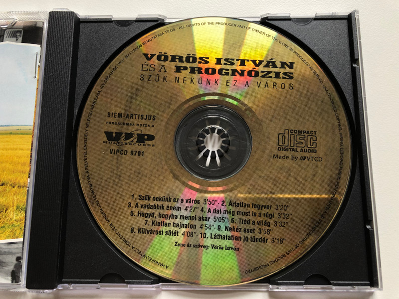 Vörös István És A Prognózis – Szűk Nekünk Ez A Város / VIP Multirecords Audio CD / VIPCD 9701