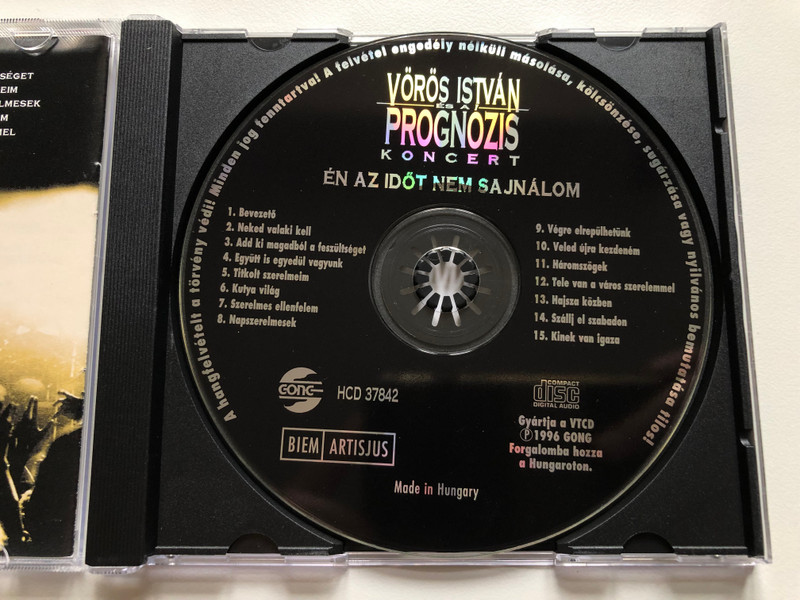 Voros Istvan es a Prognozis Koncert - En Az Idiot Nem Sajnalom / Gong Audio CD 1996 / HCD 37842