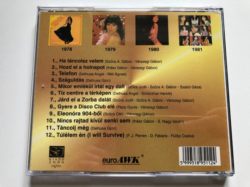 Szűcs Judith – Slágerek / SZJ Kiadó Audio CD 2000 / CDJ 002