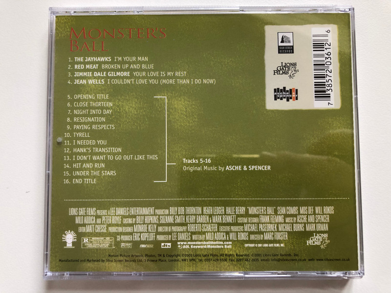 Asche & Spencer – Monster's Ball (Original Motion Picture Soundtrack)  Silva Screen Audio CD 2001