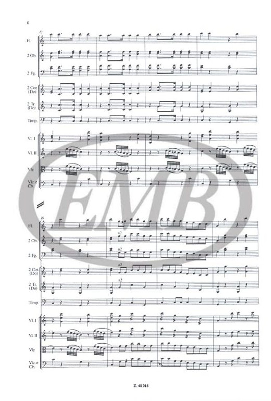 Mozart, Wolfgang Amadeus: Symphony in C major, K 551 / "Jupiter" / pocket score / Edited by Darvas Gábor / Editio Musica Budapest Zeneműkiadó / 1980 /  Szerkesztette Darvas Gábor 