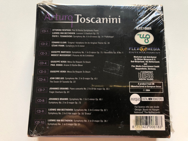 Arturo Toscanini  Centuriun Classics Audio CD 2004