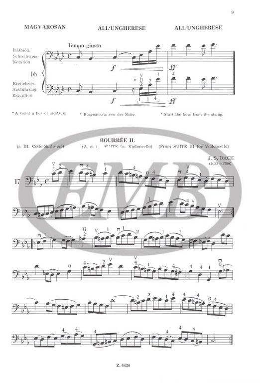 Montag Lajos: Double Bass Tutor 3b / Editio Musica Budapest Zeneműkiadó / 1966 / Montag Lajos: Nagybőgőiskola 3b 