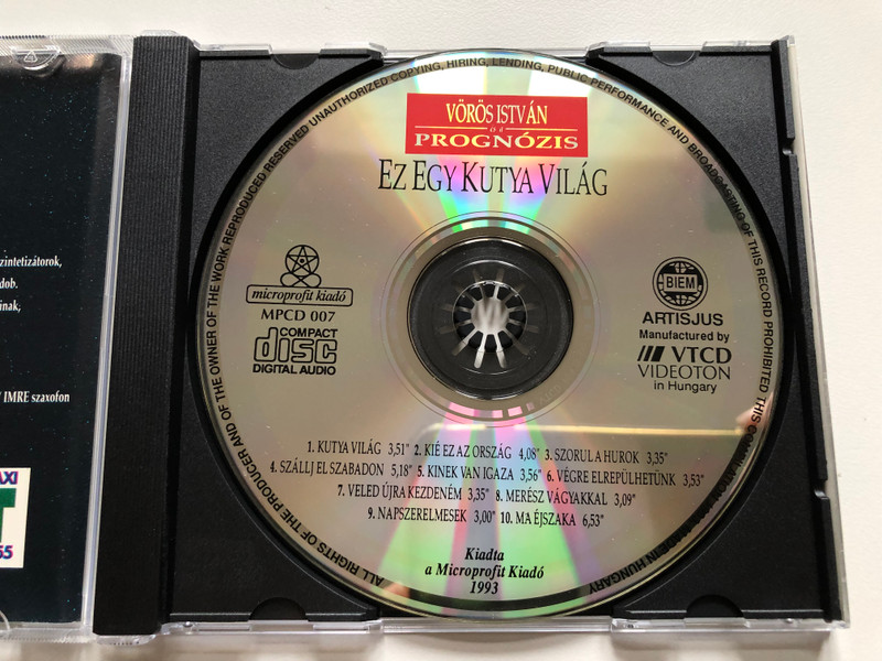 Vörös István És A Prognózis – Ez Egy Kutya Világ / Microprofit Kiadó Audio CD 1993 / MPCD 007