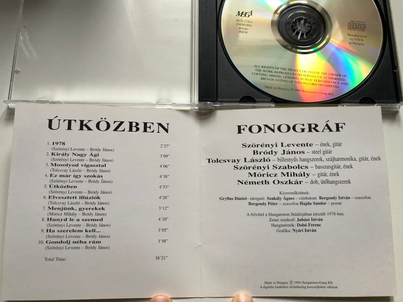 Fonográf – Útközben / Mega Audio CD 1994 / HCD 17563 (94/M-098)