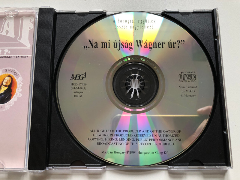 Fonográf – „Na Mi Újság Wágner Úr?” / Mega Audio CD 1994 / HCD 17489 (94/M-095) (5991811748920)