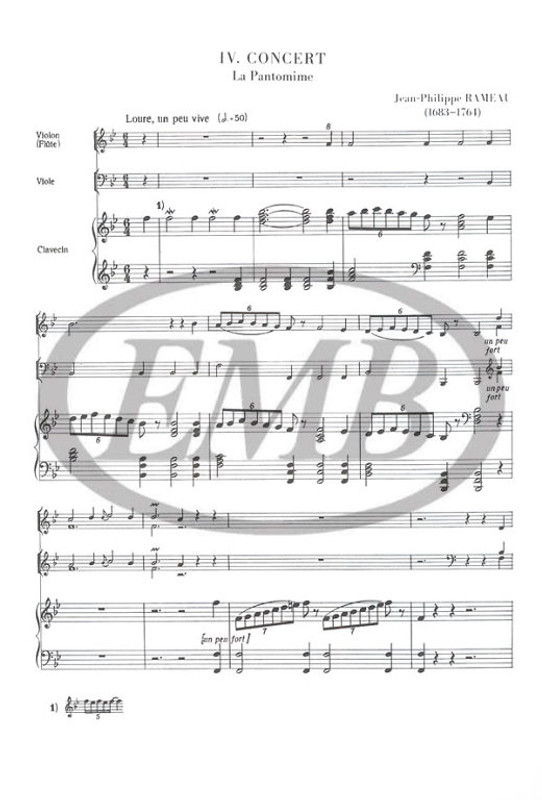 Rameau, Jean-Philippe: Pieces de clavecin en concerts 4 / pour violon (flute), viole (violoncelle ou 2. violon) et clavecin Concert No. 4 / score and parts / Edited by Horusitzky Zoltán / Editio Musica Budapest Zeneműkiadó / 1967 / Közreadta Horusitzky Zoltán Rameau, Jean-Philippe: Pieces de clavecin en concerts 4 / pour violon (flute), viole (violoncelle ou 2. violon) et clavecin Concert No. 4 / score and parts / Edited by Horusitzky Zoltán / Editio Musica Budapest Zeneműkiadó / 1967 / Közreadta Horusitzky Zoltán