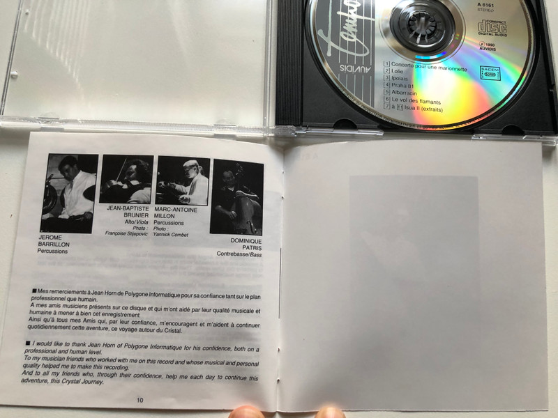 Voyage Autour Du Cristal . A Crystal Journey - Michel Deneuve / Auvidis Tempo Audio CD 1990 Stereo / A 6161