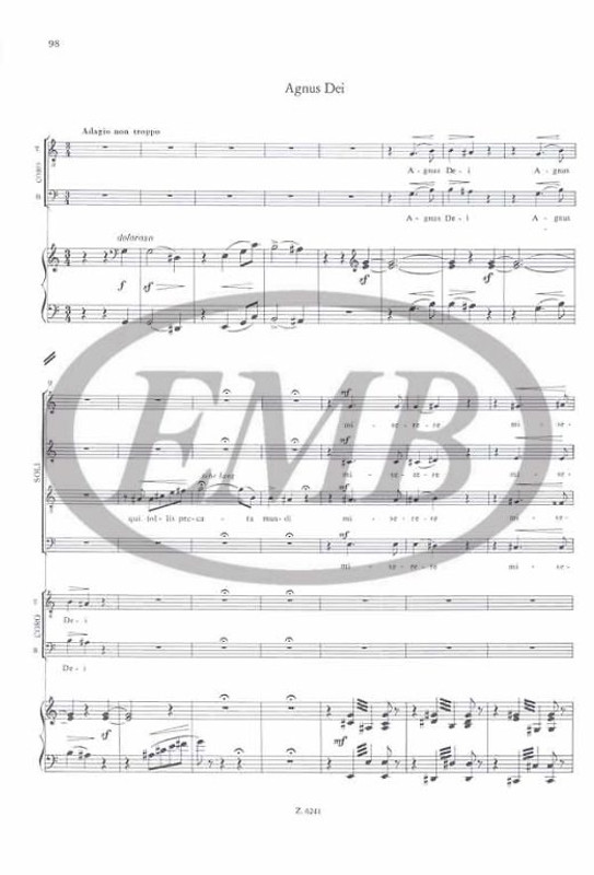 Liszt Ferenc: Missa solennis (Graner Messe) / for soprano, alto, tenor and bass soloists, mixed chorus and piano / piano score / Publishing and piano score by Sulyok Imre / Editio Musica Budapest Zeneműkiadó / 1970 / Közreadta és a zongorakivonatot készítette Sulyok Imre 
