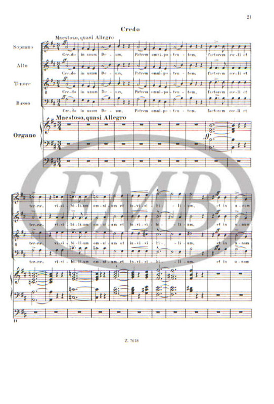 Liszt Ferenc: Missa choralis / for mixed choir and organ / Editio Musica Budapest Zeneműkiadó / 1975