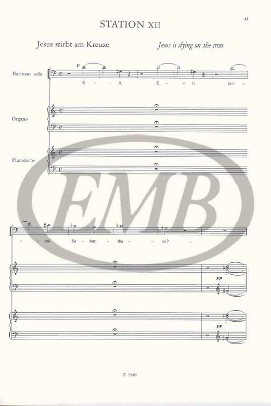 Liszt Ferenc: Via crucis MC 9 / for mixed Choir, Vocal Solos and Organ or Piano / Edited by Sulyok Imre / Editio Musica Budapest Zeneműkiadó / 1977 / Közreadta Sulyok Imre 