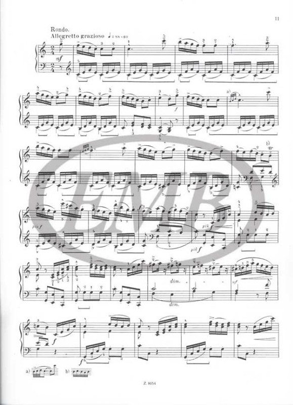 Mozart, Wolfgang Amadeus: Sonata No. 11 C major, K 284b / Edited by Bartók Béla / Editio Musica Budapest Zeneműkiadó / 1976 / Szerkesztette Bartók Béla