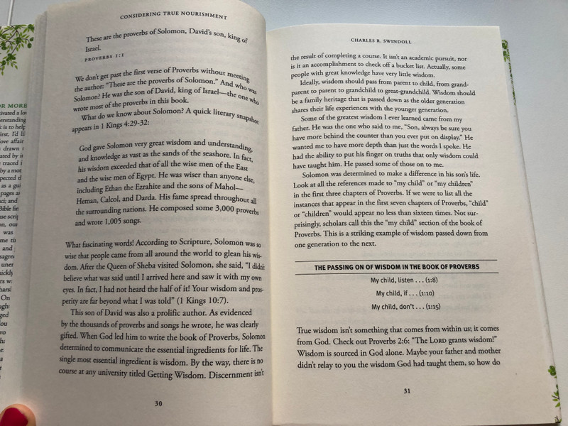 Searching the Scriptures by Charles R. Swindoll / Find the nourishment your soul needs / Tyndale House Publishers / Hardcover / Dedicated copy (9781414380650)