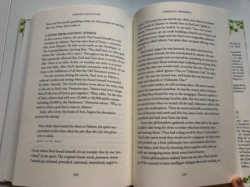 Searching the Scriptures by Charles R. Swindoll / Find the nourishment your soul needs / Tyndale House Publishers / Hardcover / Dedicated copy (9781414380650)