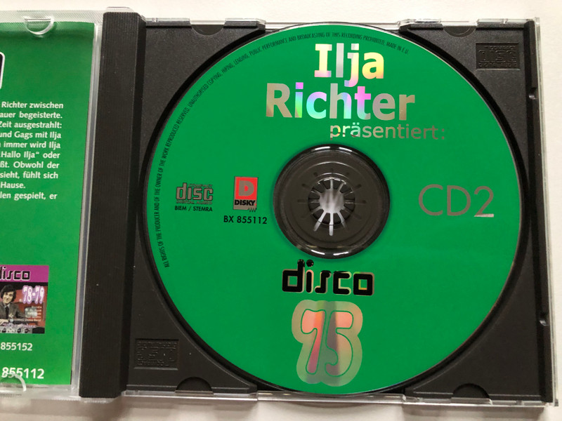 Ilja Richter prasentiert: Disco 75 - CD 2 / Hits der 70'er Jahre / George Baker Selection, Harpo, Jurgen Marcus, Mud, Howard Carpendale / Disky Audio CD 1999 / BX 855112