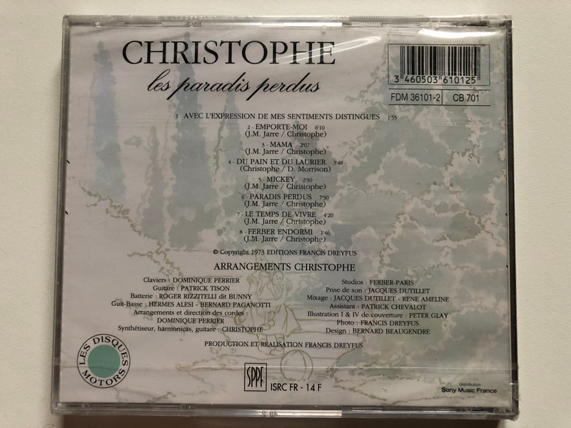 Christophe – Les Paradis Perdus / Les Disques Motors Audio CD / FDM 36101-2