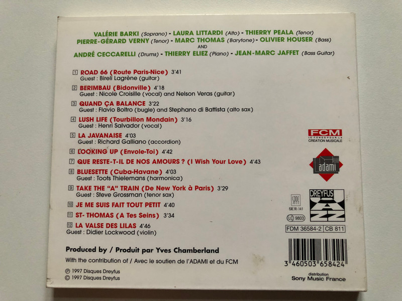 Vocal Group: 6 1/2 – New York - Paris - Nice / Dreyfus Jazz Audio CD 1997 / FDM 36584-2