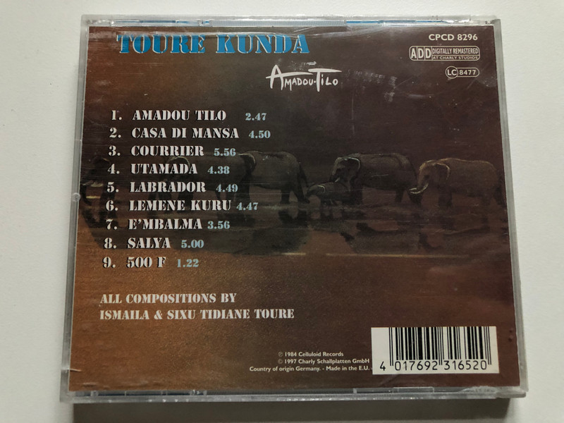 Touré Kunda – Amadou Tilo / Charly Records Audio CD 1997 / CPCD 8296