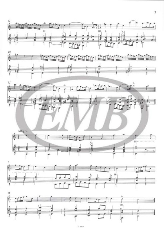 Marcello, Benedetto: Sonata in la minore / per flauto e chitarra / Edited by Benkő Dániel / Editio Musica Budapest Zeneműkiadó / 1980 / Közreadta Benkő Dániel 