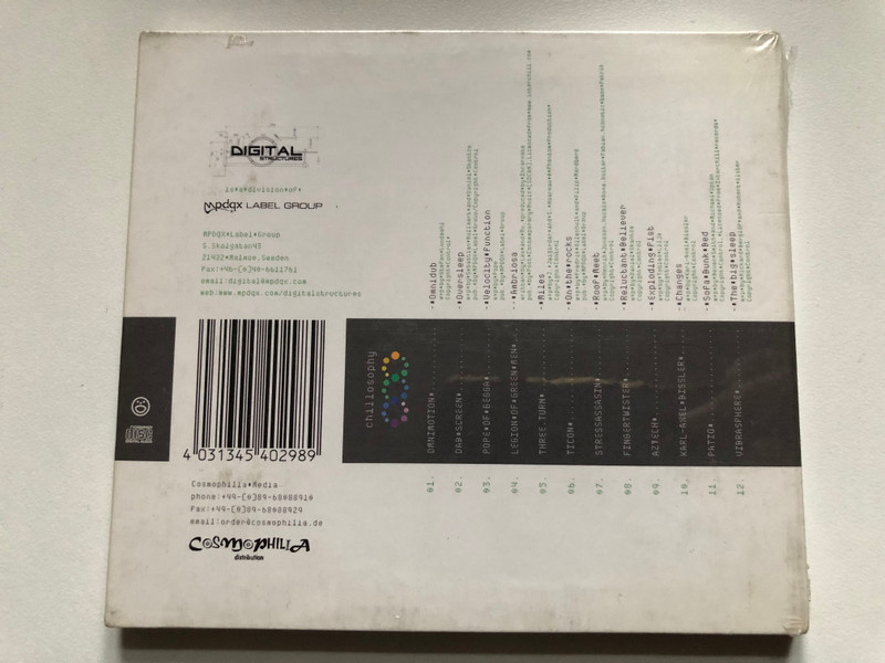 Chillosophy Number-2 / Digital Structures Audio CD 2002 / DIGCD 006