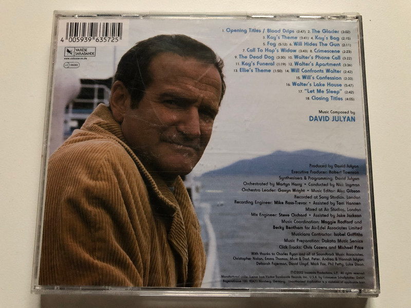 Insomnia (Original Motion Picture Soundtrack) - Music Composed by David Julyan / Varèse Sarabande Audio CD 2002 / VSD-6357