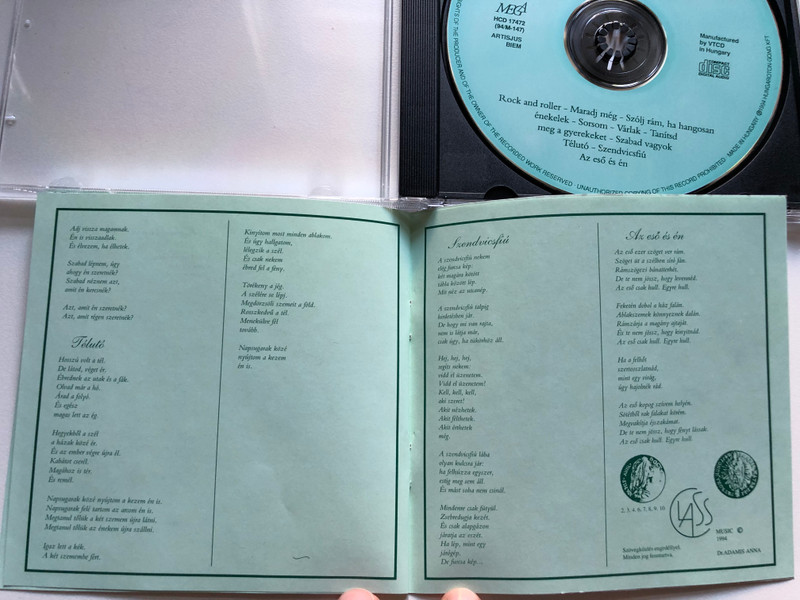 Kovács Kati - Locomotiv GT / Adamis Anna / Mega Audio CD 1994 / HCD 17472 (94/M-147)