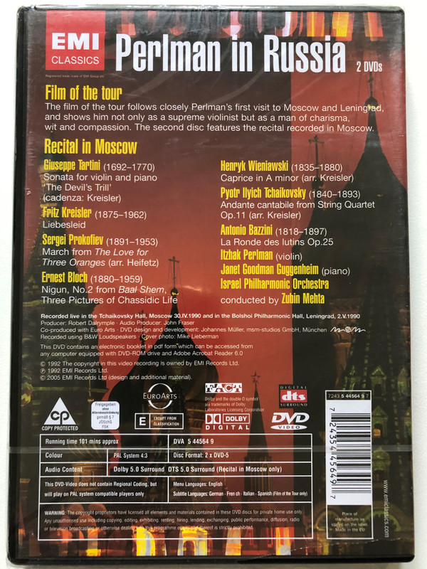 Perlman in Russia / EMI Classics , EMI Records DVD 1992 (724354456497)