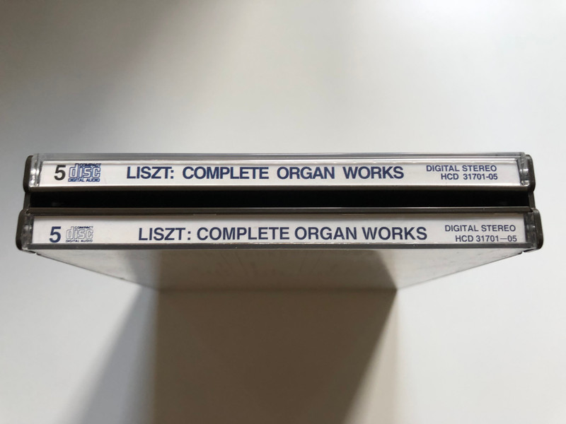 Liszt - Complete Organ Works - András Virágh on the Angster-organ in the Cathedral of Pecs / Hungaroton Classic 5x Audio CD 1997 Stereo / HCD 31701-05