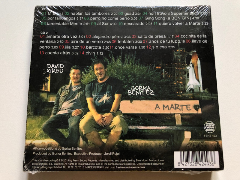 Gorka Benitez (tenor sax flute), David Xirgu (drums) – Quiero Volver A Marte Otra Vez / Fresh Sound New Talent 2x Audio CD 2015 / FSNT 493