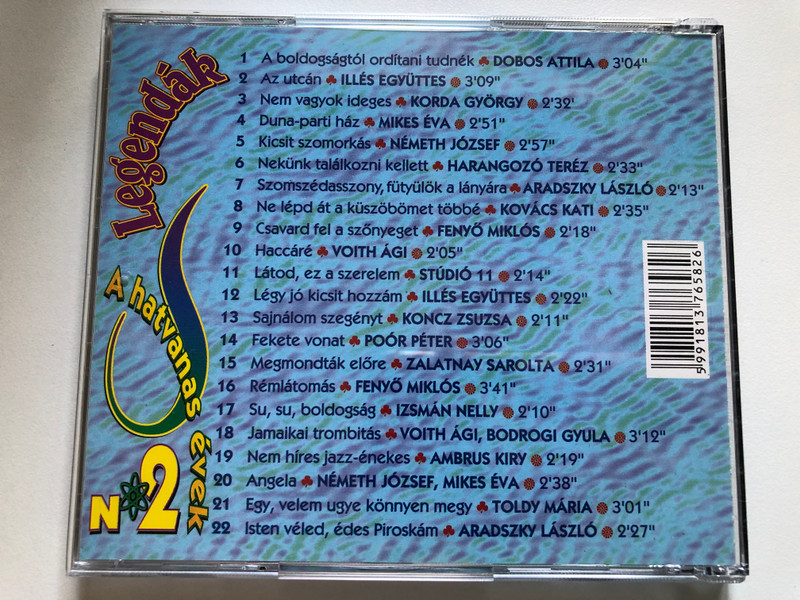 Legendák 4. - A Hatvanas Évek № 2. / Nekünk Találkozni Kellett; Csavard Fel A Szőnyeget; Légy Jó Kicsit Hozzám; Fekete Vonat; Isten Véled, Édes Piroskám / Mega Audio CD 1993 / HCD 37658
