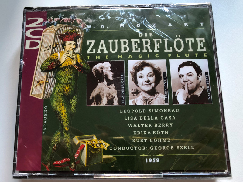 W. A. Mozart - Die Zauberflöte = The Magic Flute - Leopold Simoneau, Lisa Della Casa, Walter Berry, Erika Koth, Kurt Bohme, Conductor: George Szell / Gala 2x Audio CD, Box Set / GL 100.502