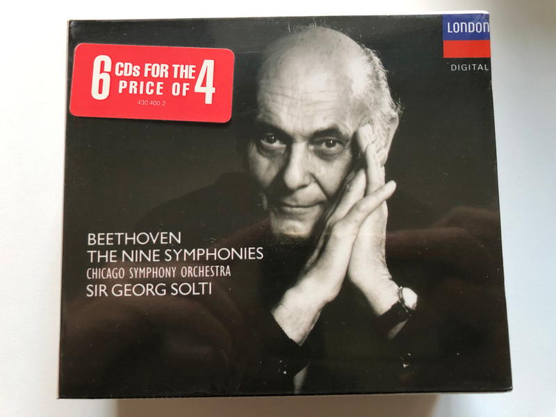 Beethoven - The Nine Symphonies / Chicago Symphony Orchestra, Sir Georg Solti / London Records 6x Audio CD 1990 / 430 400-2