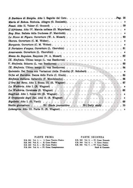 Billé, Isaia: NUOVO METODO PER CONTRABBASSO A 4 E 5 CORDE / PARTE I: IV. CORSO COMPLEMENTARE / Ricordi 