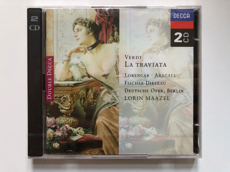 Verdi: La Traviata - Lorengar, Aragall, Fischer-Dieskau, Deutschen Oper Berlin, Lorin Maazel / Decca 2x Audio CD 1994 / 443 000-2