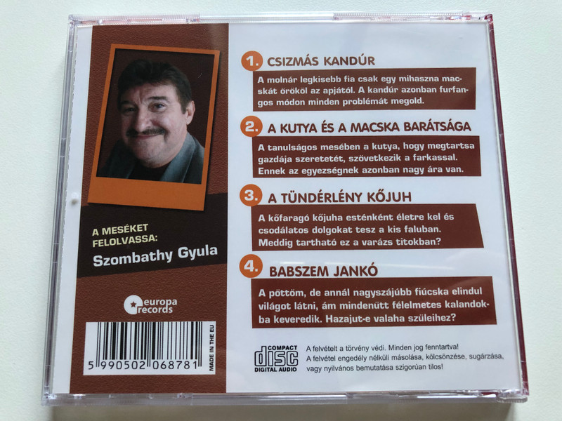 Csizmás Kandúr es mas kulonleges mesek - Felolvassa: Szombathy Gyula / Európa Records Audio CD / ERCD611
