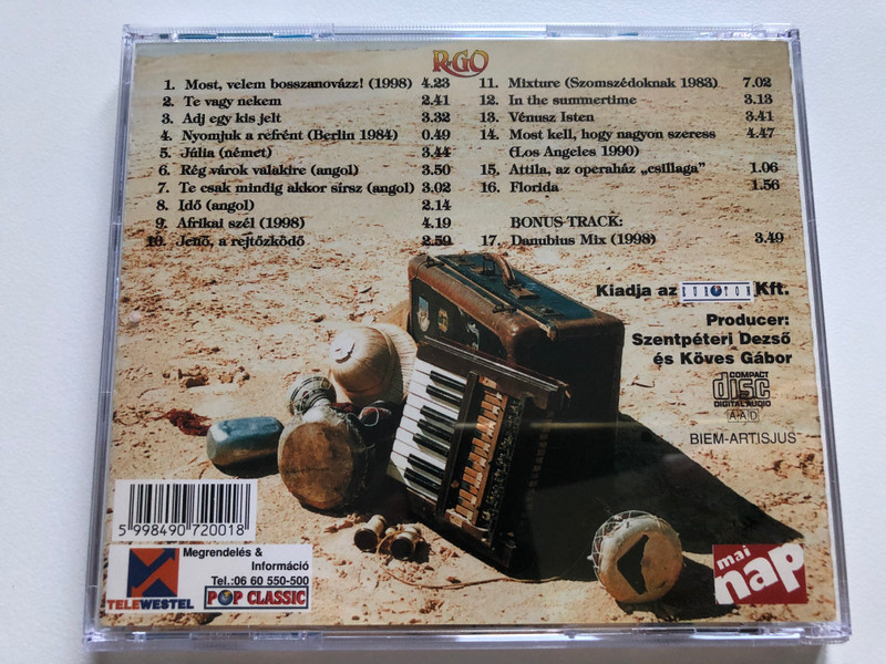 R-GO – Eltitkolt Dalok / Bonus Track - Danubius Mix / Euroton Audio CD 1998 / EUCD-2001