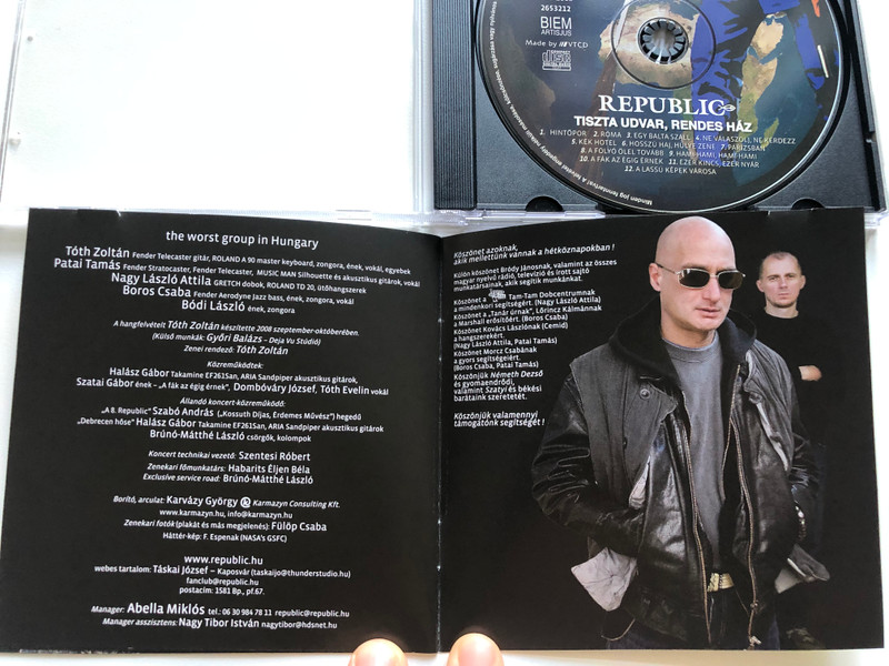 Republic – Tiszta Udvar, Rendes Ház / EMI Audio CD 2008 / 2653212