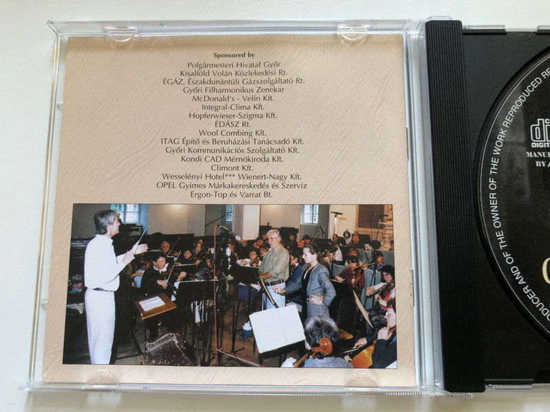 Bede Fazekas Csaba, Bellai Eszter, Győri Filharmonikus Zenekar, Medveczky Ádám – Zalai Hirlap, Vas Nepe, Naplo, Fejer Megyei Hirlap, Dunaujvarosi Hirlap, rtv-tipp / BCC Audio CD 1998 / BCC-28