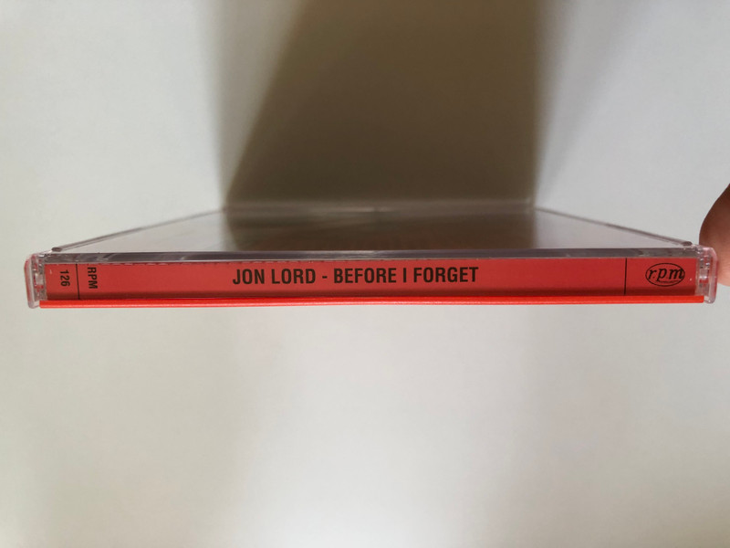 Jon Lord – Before I Forget / RPM Records Audio CD 1994 / RPM 126