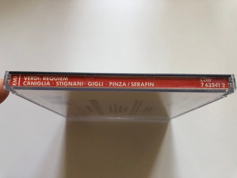 Verdi - Messa Da Requiem - Caniglia, Stignani, Gigli, Pinza / Orchestra e Coro Del Teatro Dell'Opera Di Roma, Tullio Serafin / EMI DRM Audio CD 1990 Mono / CDH 7 63341 