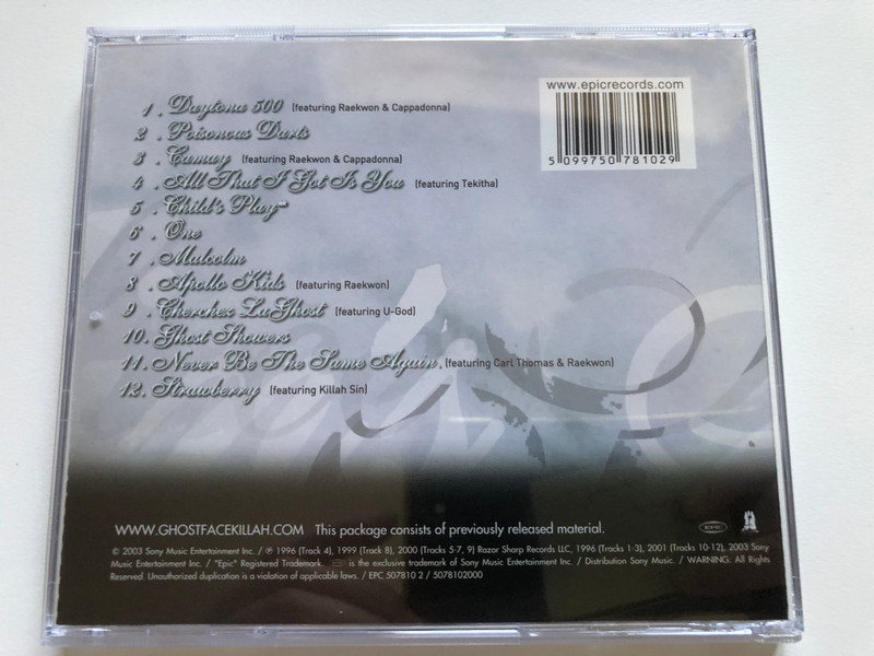 Ghostface Killah – Shaolin's Finest / Epic Audio CD 2003 / 507810 2 