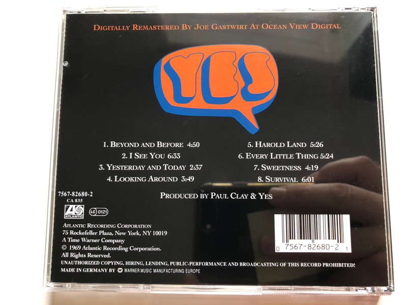 Yes / Atlantic Audio CD / 7567-82680-2