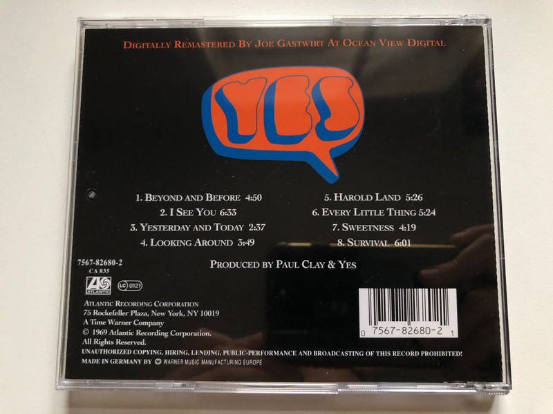 Yes / Atlantic Audio CD / 7567-82680-2