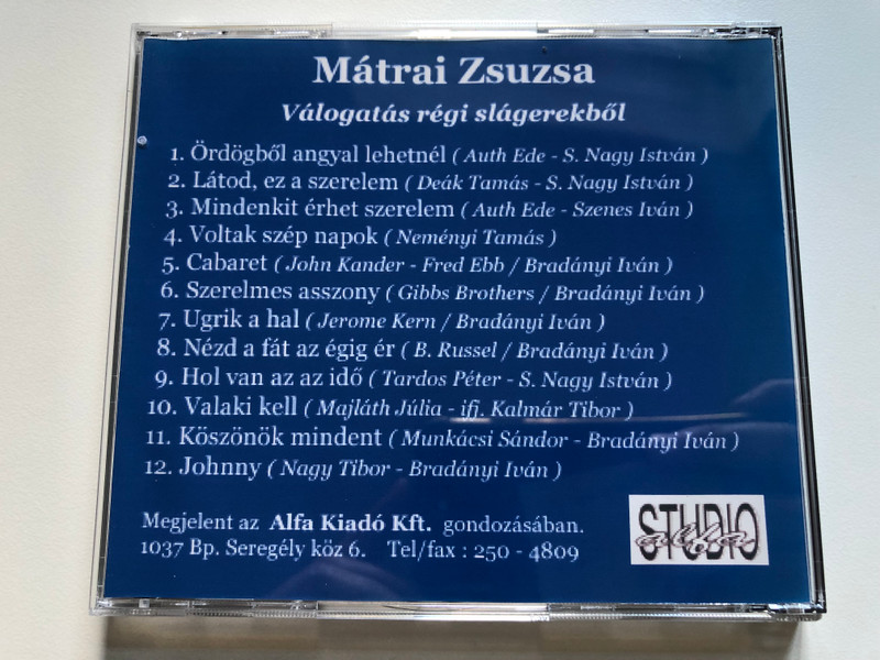 Mátrai Zsuzsa – Hol Van Az Az Idő... / Alfa Kiado Kft. Audio CD / CD 031