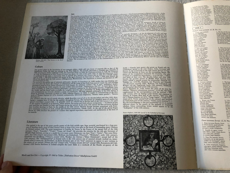 Studio Der Frühen Musik – Carmina Burana (II) (13 Lieder Nach Der Handschrift Aus Benediktbeuern um 1300) / Telefunken / 1968 LP VINYL SAWT 9522 A