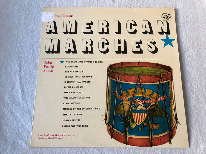 The Most Famous American Marches  Supraphon Stereo  LP VINYL 1 14 0586