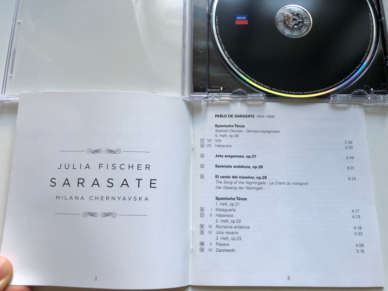 Julia Fischer - Sarasate - Milana Chernyavska / Decca Audio CD 2014 / 478 5950