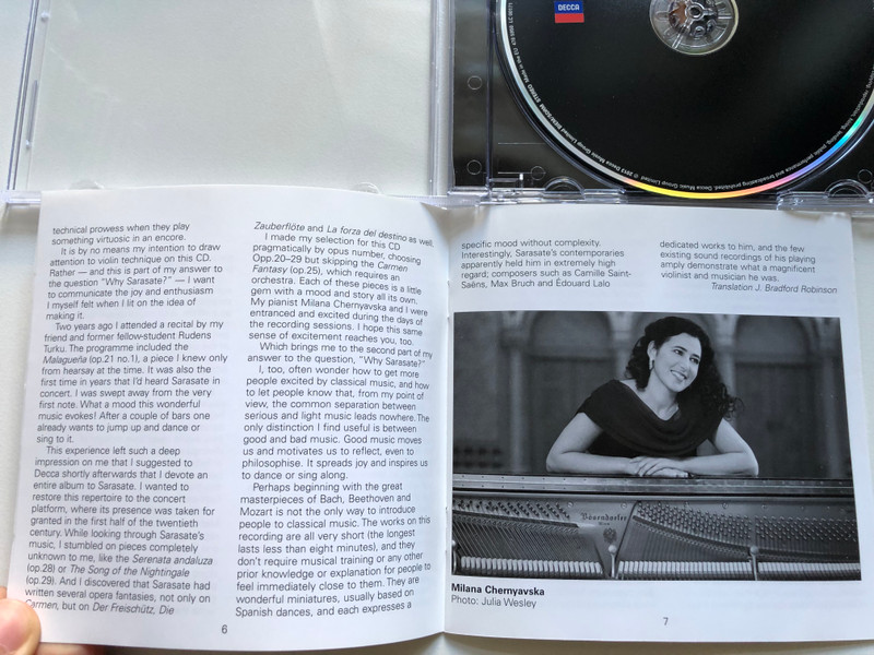 Julia Fischer - Sarasate - Milana Chernyavska / Decca Audio CD 2014 / 478 5950