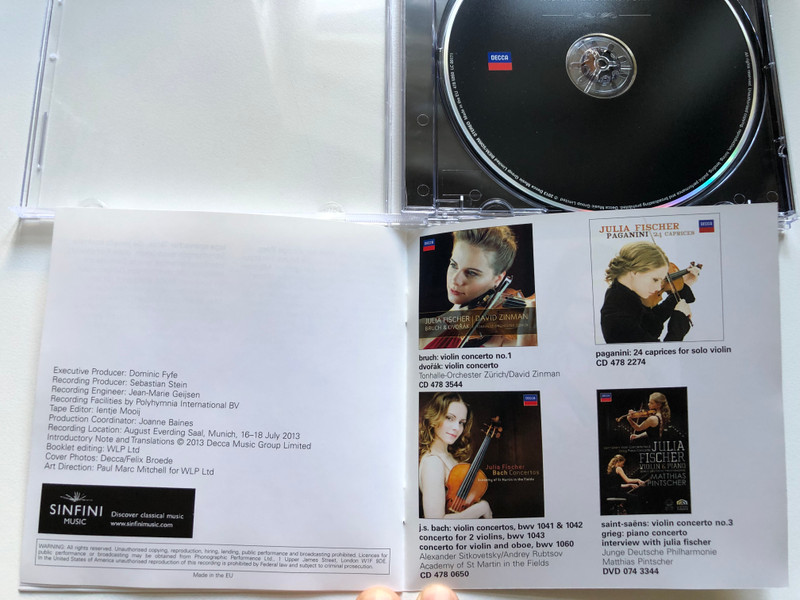 Julia Fischer - Sarasate - Milana Chernyavska / Decca Audio CD 2014 / 478 5950